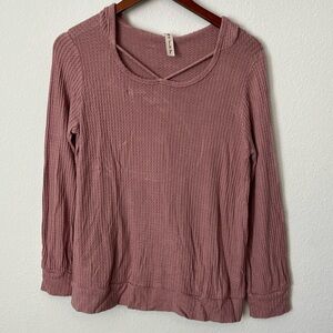 BOUTIQUE Pink Hooded Long Sleeve Top